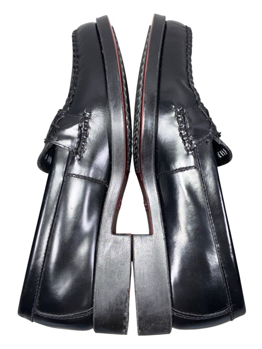 Bass Weejuns Black Leather Penny Loafers Katherine II Classic Slip-On Dress Shoe - Picture 8 of 10